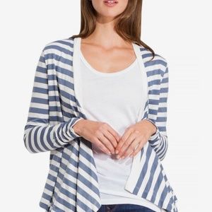 New! Summer & Sage Stripe Draped Cardigan